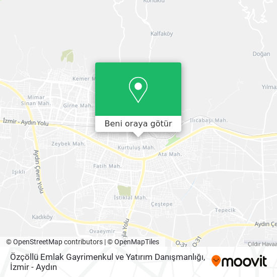 Özçöllü Emlak Gayrimenkul ve Yatırım Danışmanlığı harita