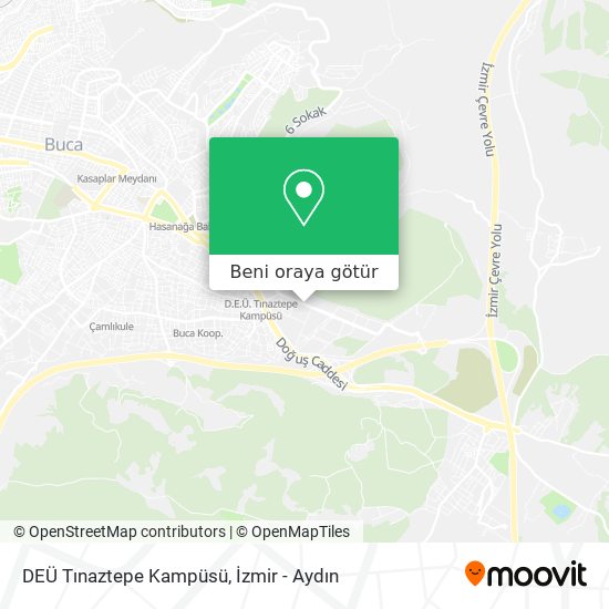 DEÜ Tınaztepe Kampüsü harita