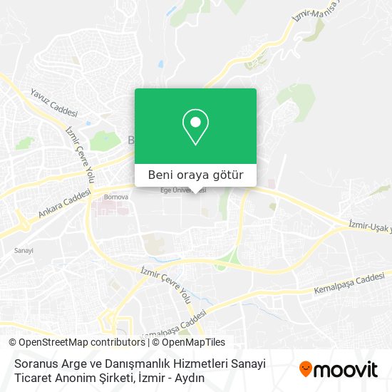 Soranus Arge ve Danışmanlık Hizmetleri Sanayi Ticaret Anonim Şirketi harita