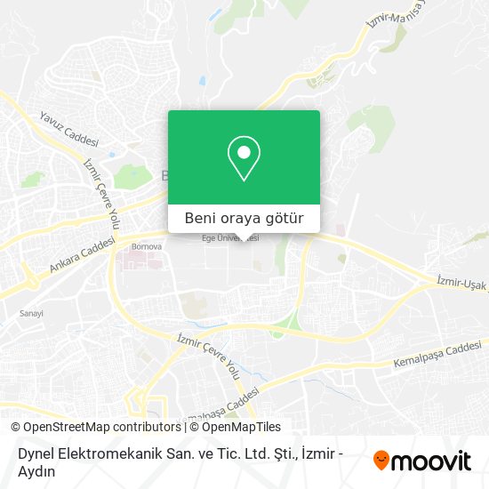Dynel Elektromekanik San. ve Tic. Ltd. Şti. harita