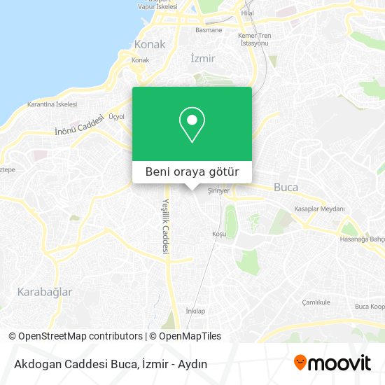 Akdogan Caddesi Buca harita
