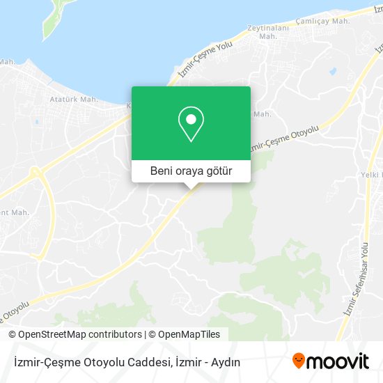 İzmir-Çeşme Otoyolu Caddesi harita