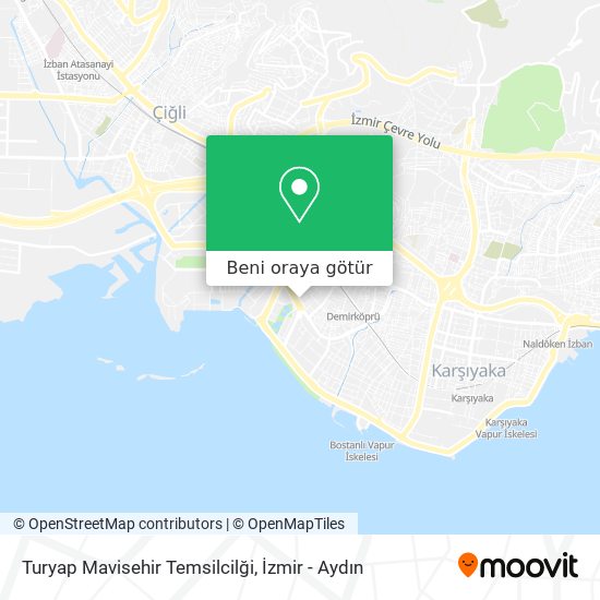Turyap Mavisehir Temsilcilği harita