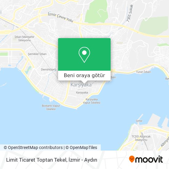 Limit Ticaret Toptan Tekel harita