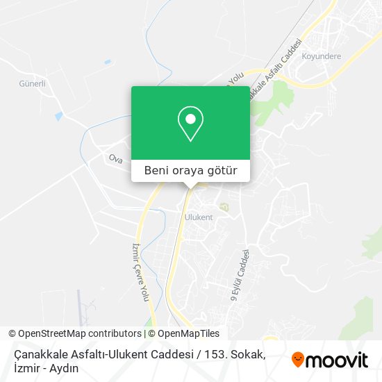 Çanakkale Asfaltı-Ulukent Caddesi / 153. Sokak harita