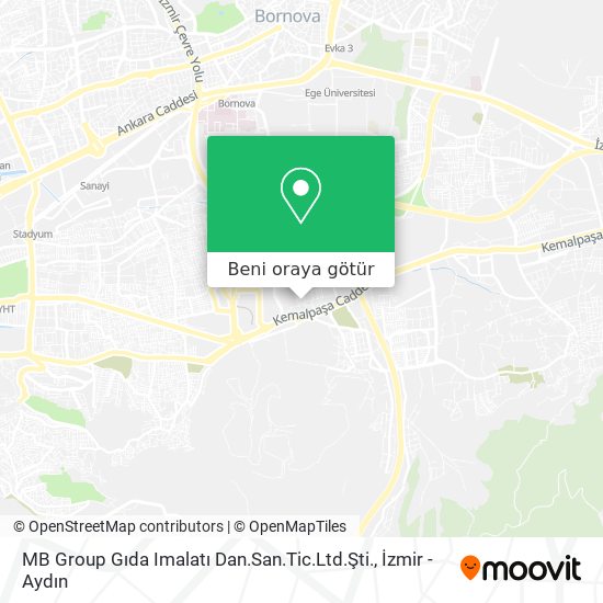 MB Group Gıda Imalatı Dan.San.Tic.Ltd.Şti. harita