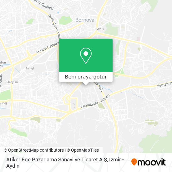 Atiker Ege Pazarlama Sanayi ve Ticaret A.Ş harita