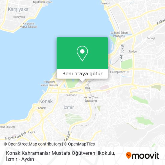 Konak Kahramanlar Mustafa Öğütveren İlkokulu harita