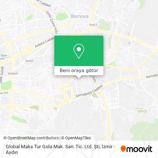 Global Maks Tur Gıda Mak. San. Tic. Ltd. Şti harita