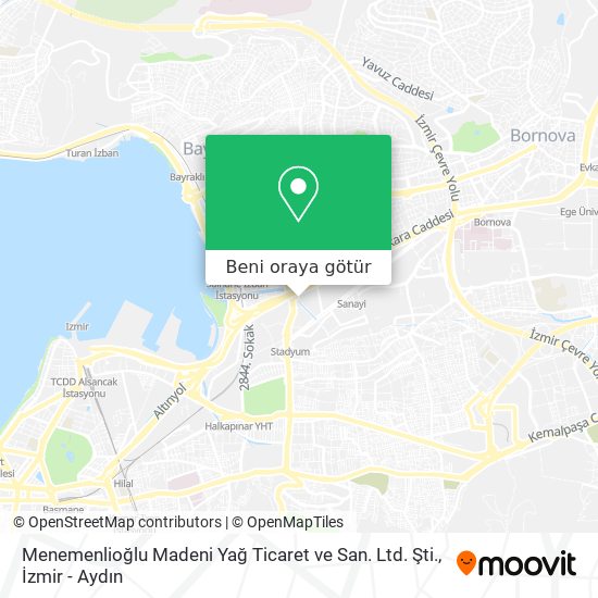 Menemenlioğlu Madeni Yağ Ticaret ve San. Ltd. Şti. harita