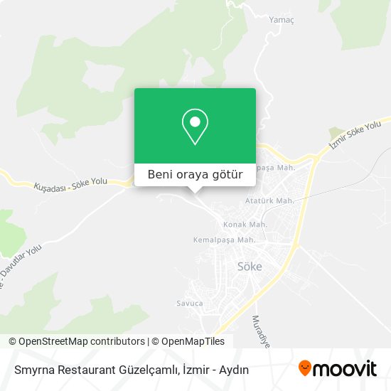 Smyrna Restaurant Güzelçamlı harita