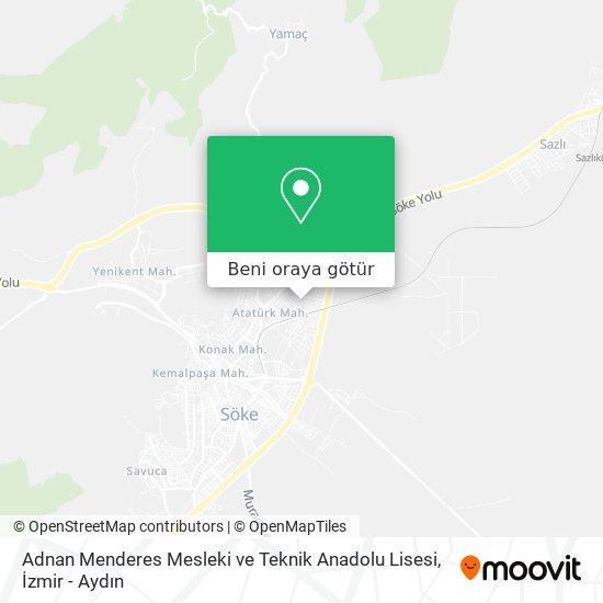 Adnan Menderes Mesleki ve Teknik Anadolu Lisesi harita