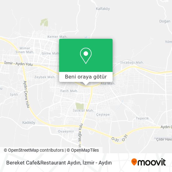 Bereket Cafe&Restaurant Aydın harita