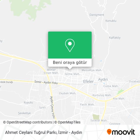 Ahmet Ceylani Tuğrul Parkı harita