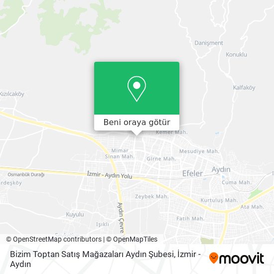 Bizim Toptan Satış Mağazaları Aydın Şubesi harita