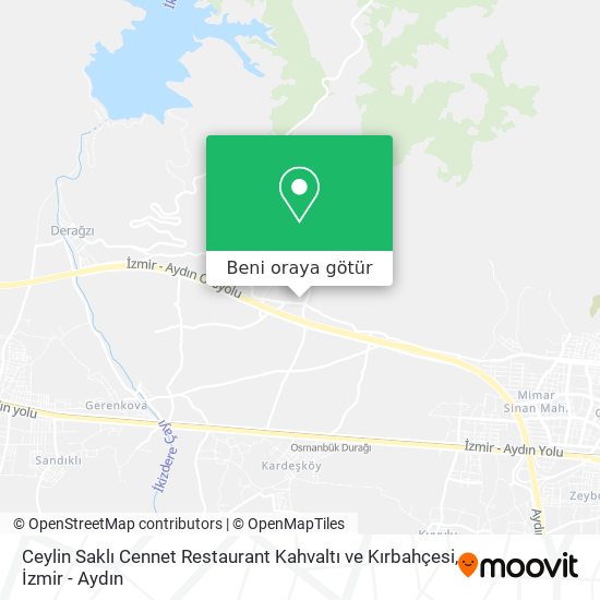 Ceylin Saklı Cennet Restaurant Kahvaltı ve Kırbahçesi harita