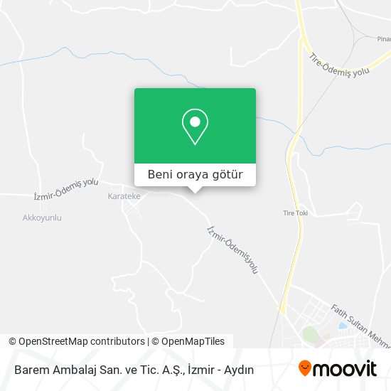 Barem Ambalaj San. ve Tic. A.Ş. harita