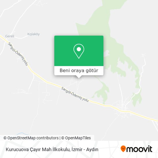Kurucuova Çayır Mah İlkokulu harita