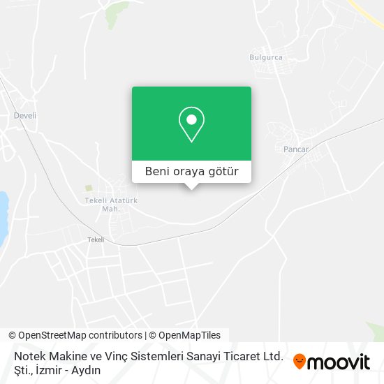Notek Makine ve Vinç Sistemleri Sanayi Ticaret Ltd. Şti. harita