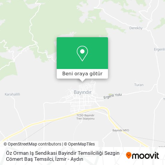 Öz Orman Iş Sendikasi Bayindir Temsilciliği Sezgin Cömert Baş Temsilci harita