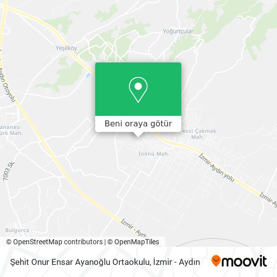Şehit Onur Ensar Ayanoğlu Ortaokulu harita