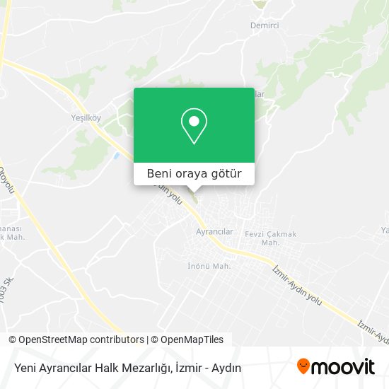 Yeni Ayrancılar Halk Mezarlığı harita