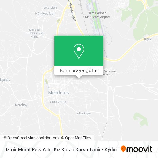 İzmir Murat Reis Yatılı Kız Kuran Kursu harita