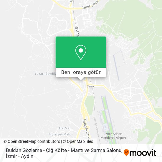 Buldan Gözleme - Çiğ Köfte - Mantı ve Sarma Salonu harita