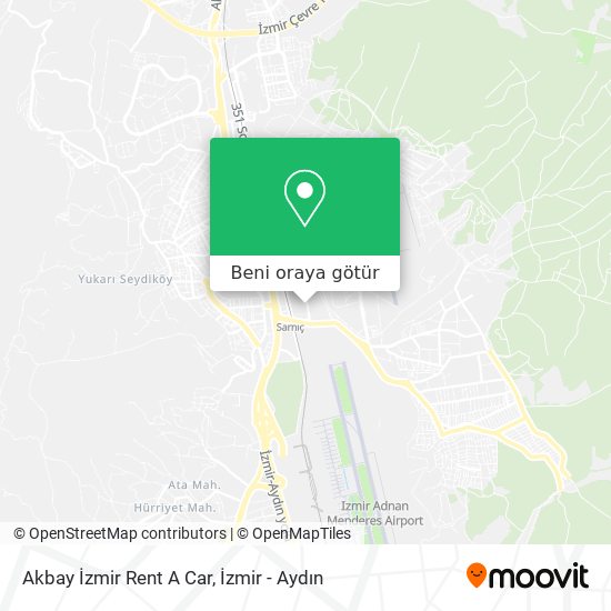 Akbay İzmir Rent A Car harita