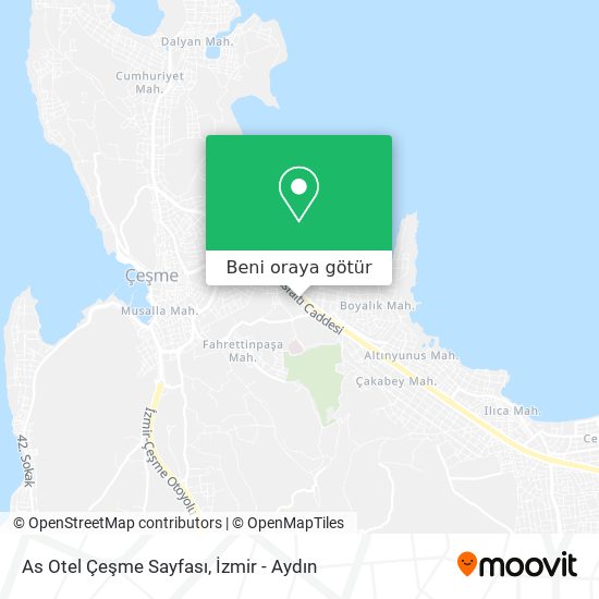 As Otel Çeşme Sayfası harita