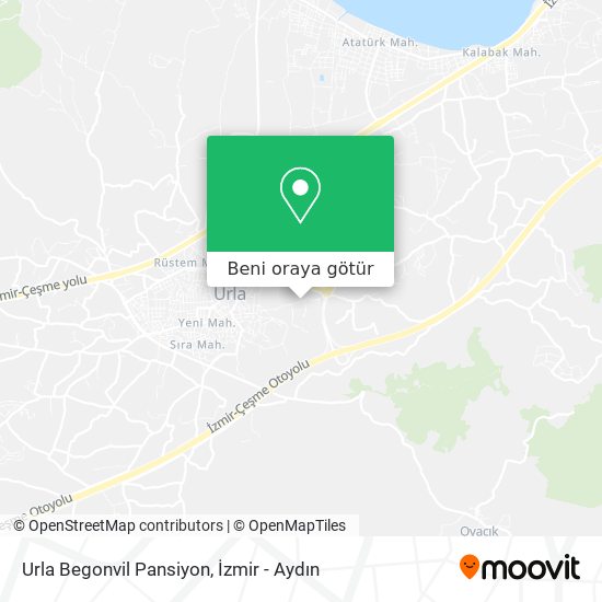 Urla Begonvil Pansiyon harita