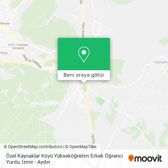 Özel Kaynaklar Köyü Yükseköğretim Erkek Öğrenci Yurdu harita