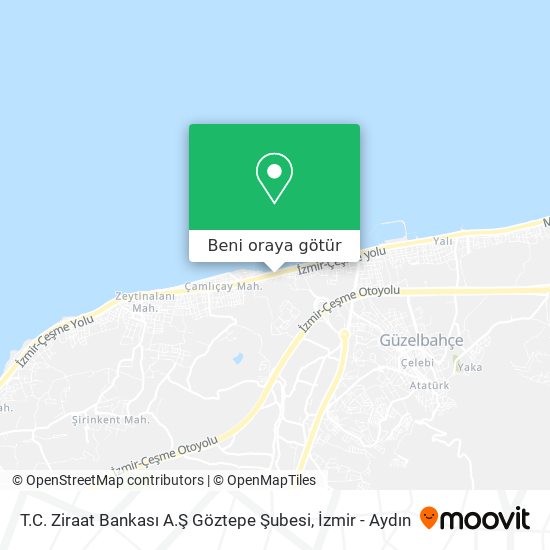 T.C. Ziraat Bankası A.Ş Göztepe Şubesi harita