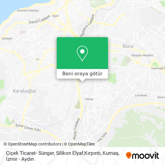 Çiçek Ticaret- Sünger, Silikon Elyaf,Kırpıntı, Kumaş harita