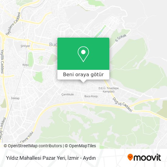 Yıldız Mahallesi Pazar Yeri harita