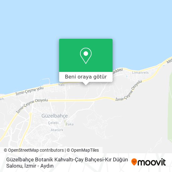 Güzelbahçe Botanik Kahvaltı-Çay Bahçesi-Kır Düğün Salonu harita