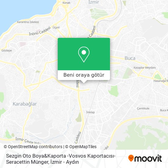 Sezgin Oto Boya&Kaporta -Vosvos Kaportacısı- Seracettin Münger harita