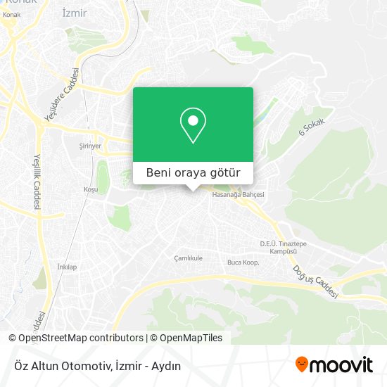 Öz Altun Otomotiv harita