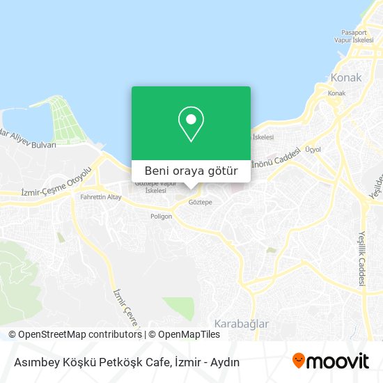 Asımbey Köşkü Petköşk Cafe harita