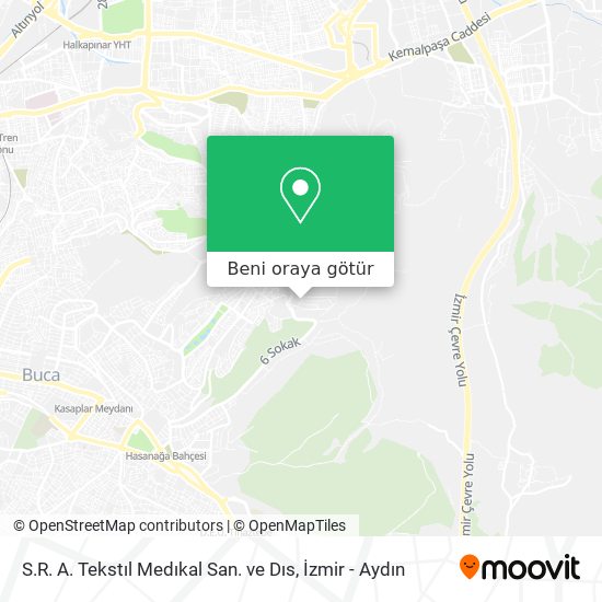 S.R. A. Tekstıl Medıkal San. ve Dıs harita