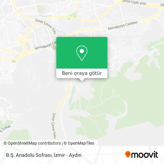 B.Ş. Anadolu Sofrası harita