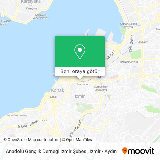 Anadolu Gençlik Derneği İzmir Şubesi harita