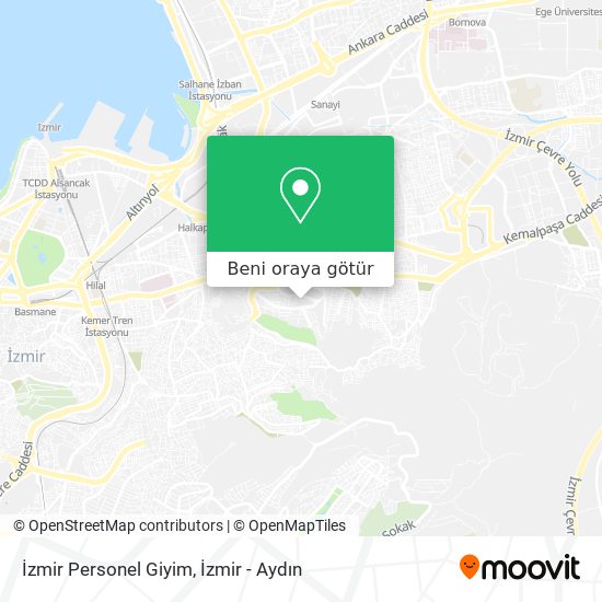 İzmir Personel Giyim harita