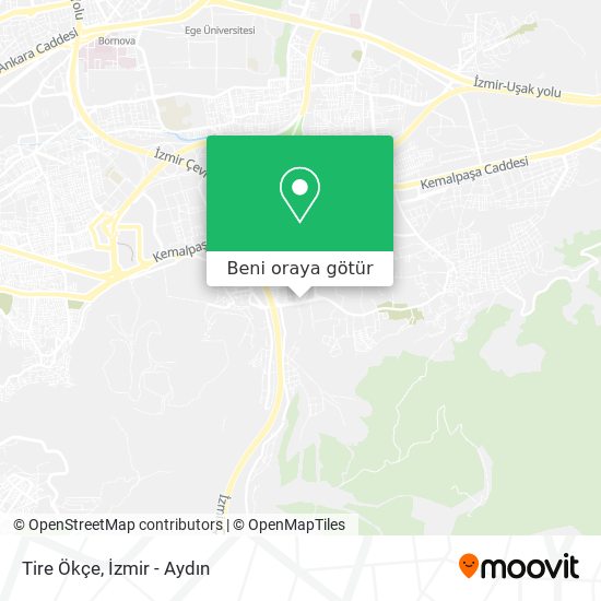 Tire Ökçe harita
