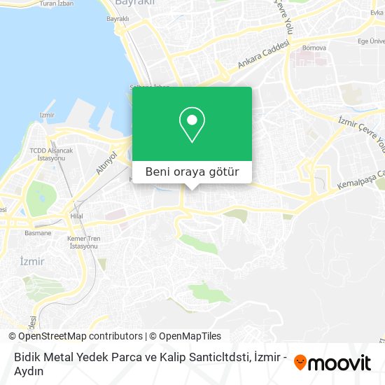 Bidik Metal Yedek Parca ve Kalip Santicltdsti harita