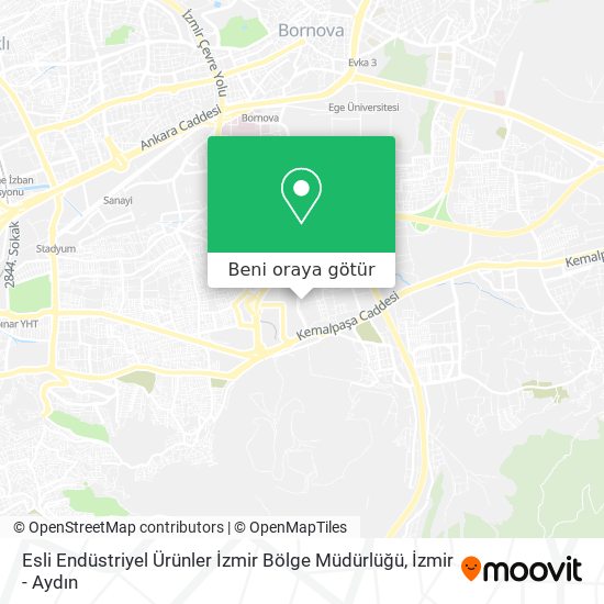 Esli Endüstriyel Ürünler İzmir Bölge Müdürlüğü harita