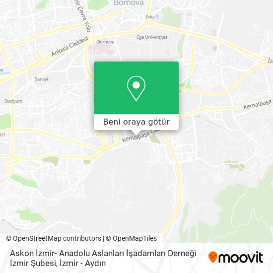 Askon İzmir- Anadolu Aslanları İşadamları Derneği İzmir Şubesi harita