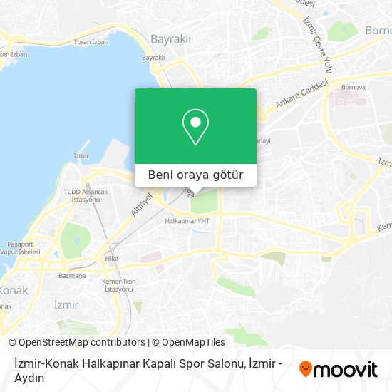 İzmir-Konak Halkapınar Kapalı Spor Salonu harita