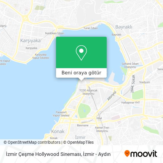 İzmir Çeşme Hollywood Sineması harita