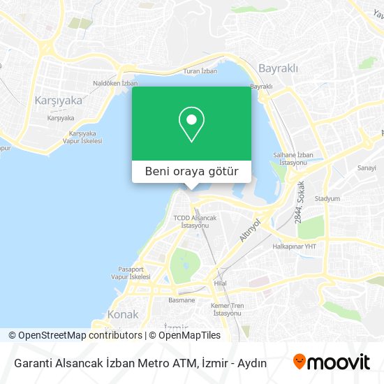 Garanti Alsancak İzban Metro ATM harita